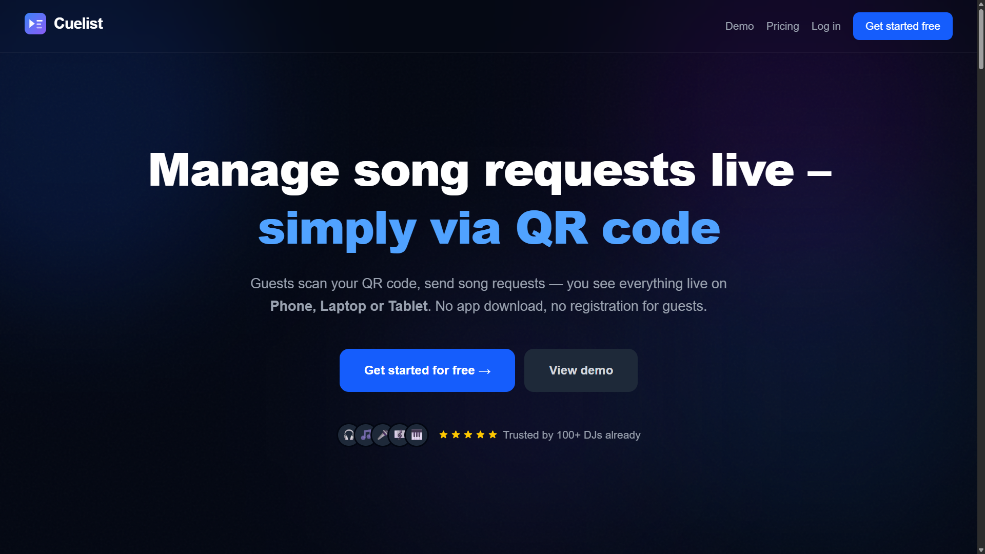 Cuelist – Musikwünsche live verwalten